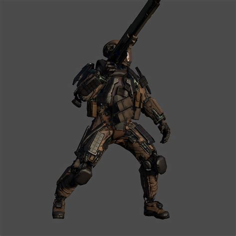 sweep squad free vr ar low poly 3d model rigged max