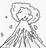 Coloring Pages Volcano Kids Template sketch template
