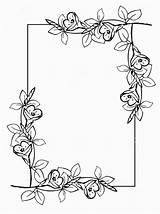 Flowers Wreath Coloring Blumen Getdrawings Silhouette Vector перейти sketch template