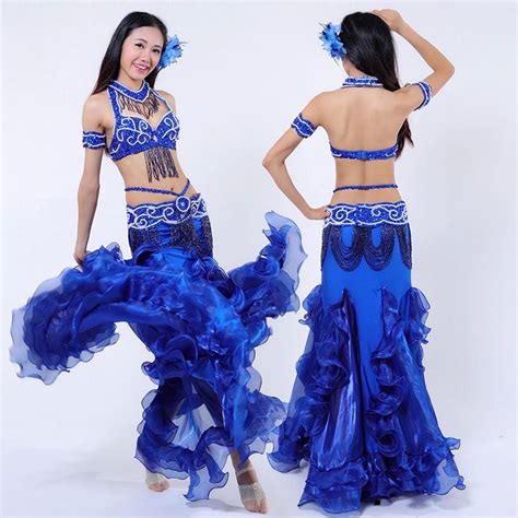 5pcs set hand made sewed belly dance costumes popular oriental dancing