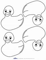 Ducks Little Coloring Five Pages sketch template