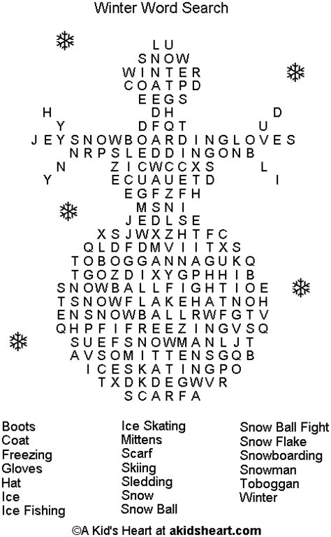 winter word search puzzle winter words word find christmas school