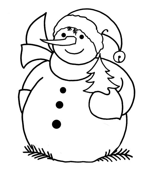 christmas hat   snowman coloring pages christmas coloring pages