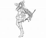 Kagura Mikazuchi Coloring Pages Skill sketch template