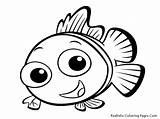 Fish Coloring Cute Nemo Pages Clipart Outline Printable Clown Clownfish Drawing Finding Kids Rainbow Animals Cliparts Colour Toddlers Clip Cartoon sketch template