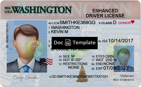 washington driver license template psd psd templates