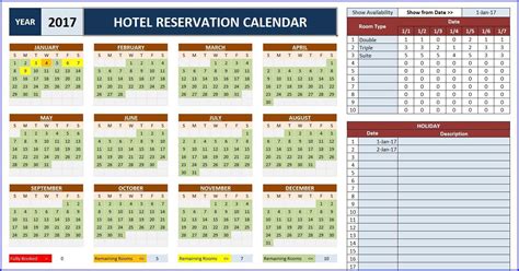 booking  reservation calendar template  calendar printable
