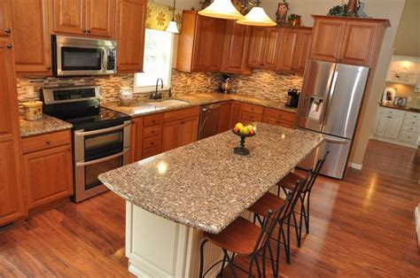 quartz countertops    wood backsplash  kitchen ideas kitchen cabinets