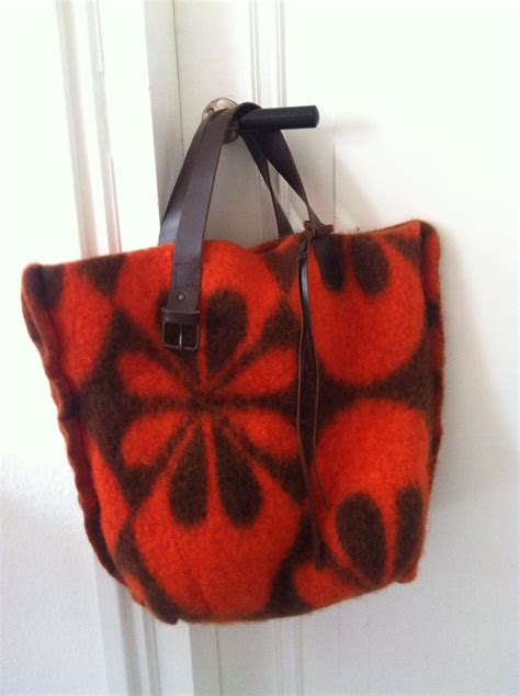 tas vilt oude wollen deken riem handbag patterns wool blanket woolen upcycle crafty tote