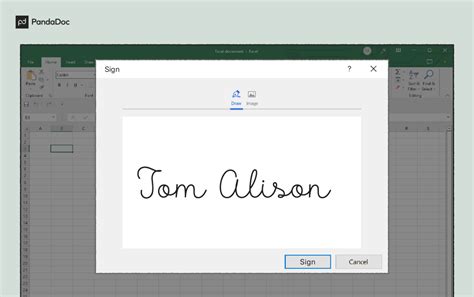 ways  create electronic signatures  excel