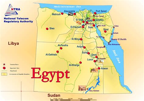 political map  egypt