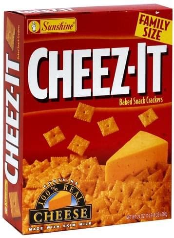 cheez  family size baked snack crackers  oz nutrition