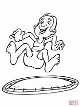 Coloring Jumping Trampoline Printable Pages Funny Jump Color Girl Colouring Balance Book Doll Unique American Supercoloring Beam Popular Dot Divyajanani sketch template
