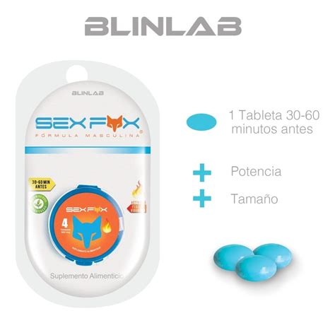 Sex Fox 4 Tabletas 500mg Fórmula Masculina Blinlab Mercado Libre