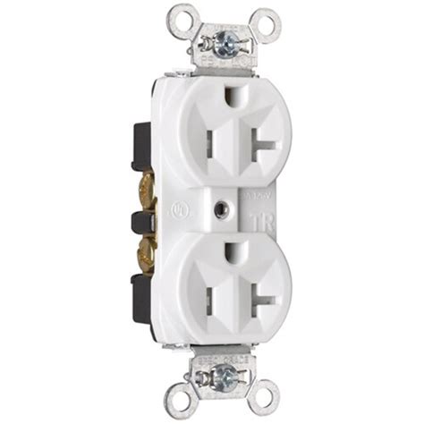 legrand white  amp duplex tamper resistant outlet commercial outlet  lowescom