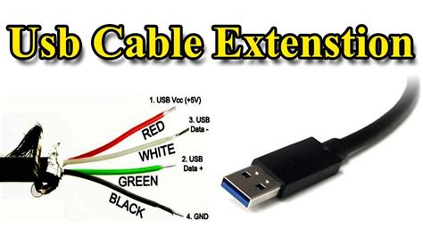 usb cable extension  wire color youtube