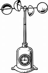 Anemometer Clipart Drawing Wind Cup Instrument Speed Line Measure Meteorology Drawings Meteorological Kids Hemispherical Weather Instruments Svg Vector Kisscc0 Station sketch template