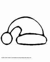 Hat Santa Coloring Template Christmas Pages Printable Outline Clipart Elf Drawing Templates Colouring Kids Print Hats Color Noel Claus Clip sketch template