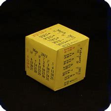cube calendar  origamicom