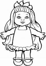 Doll Drawing Coloring Baby Pages Toys Barbie Action Dolls Figure Chica Colouring Printable Rag Bratz Toy Paper Line Kids Chucky sketch template