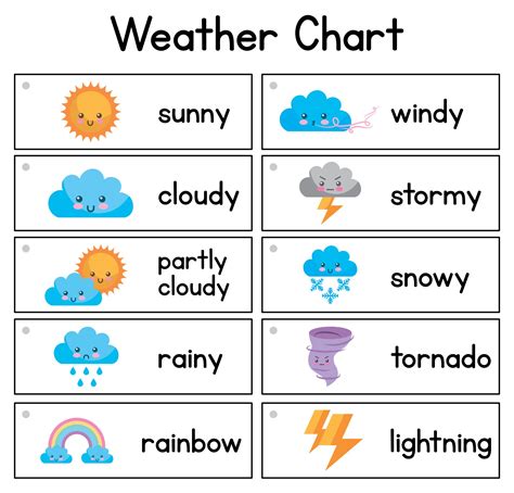 weather chart  kindergarten    printables printablee