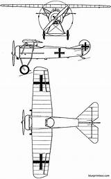 Fokker Viii D8 3v Model Blueprintbox Blueprint Aerofred Airplane sketch template