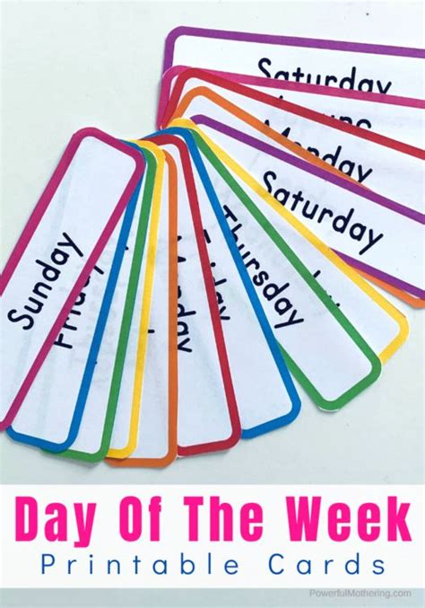 printable cards  labels   day   week
