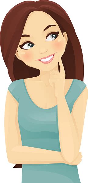 cartoon of the brunette girl clip art vector images and illustrations