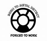 Metal Detecting Etsy Decal Sticker Vinyl sketch template