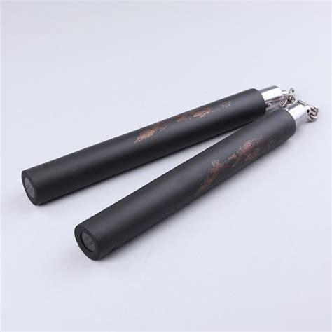 padded nunchucks martial arts foam kung fu dragon black