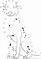 Dog Dots Connect Dot Dalmatian Portrait Kids Email Worksheet Animals sketch template