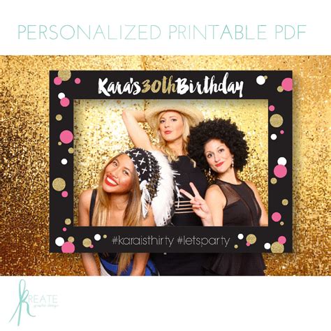 printable large photo frame prop diy printable photo booth