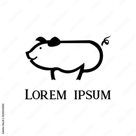 vector image  pig icon logo pig vector logo animal stock vector adobe stock