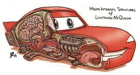 Animated Car Anatomy Pixar Cars
