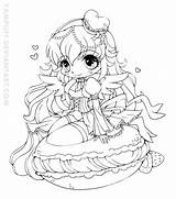 Coloring Pages Chibi Girls Yampuff Girl Food Anime Choose Board Disney sketch template