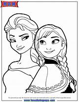 Elsa Anna Coloring Pages Queen Snow Frozen Printable Book Hmcoloringpages Disney sketch template