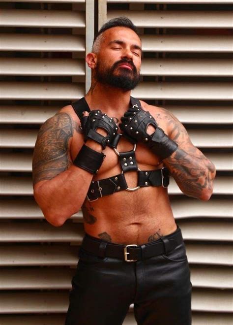 pin on mens leather harness fetish