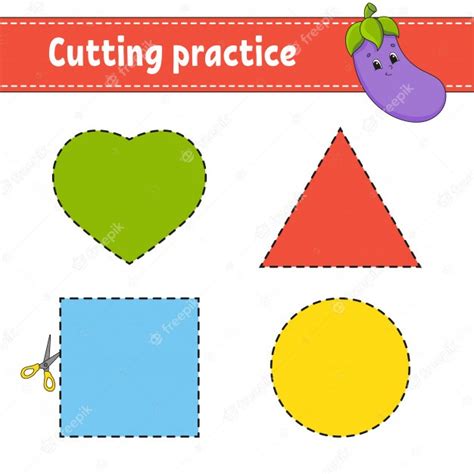 premium vector cutting practice  kids