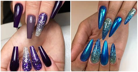 Blue Purple And Pink Ombre Nails Different Nail Designs