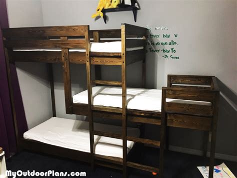 diy triple bunk bed myoutdoorplans  woodworking