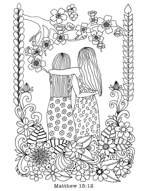 friendship coloring pages  adults