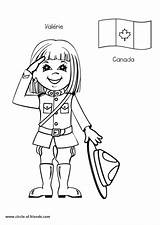 Pages Coloring Canada Kids Colouring Mountie sketch template