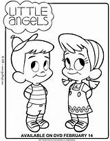 Little Coloring Pages Angels Angel Color Print Series Hellokids Printable Getcolorings sketch template