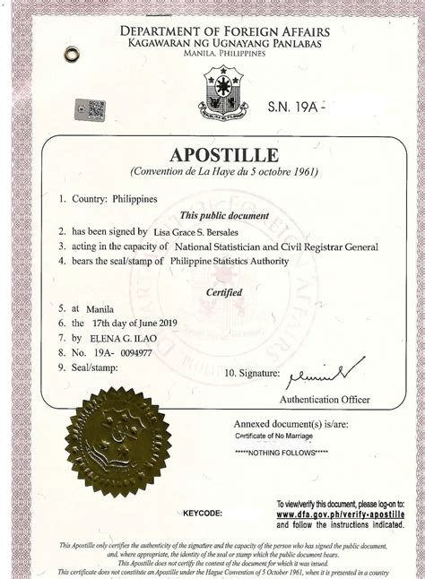 apostille certificate   authenticate document  dfa