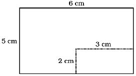 rectangular piece  dimensions  cm  cm  cut