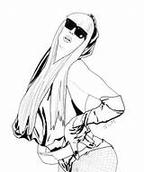 Minaj Nicki Gaga Lady Coloring Pages Sketch Drawing Sketches Color Deviantart Book Getdrawings Cartoon sketch template