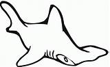 Shark Hammerhead Coloring Pages Drawing Cliparts Clipart Printable Side Color Getdrawings Xcolorings Popular sketch template