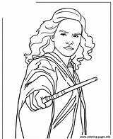 Hermione Potter Harry Granger Coloring Pages Wand Printable Drawing Holding Print Drawings Book Color Info Kids Template Grangers Name Cartoon sketch template