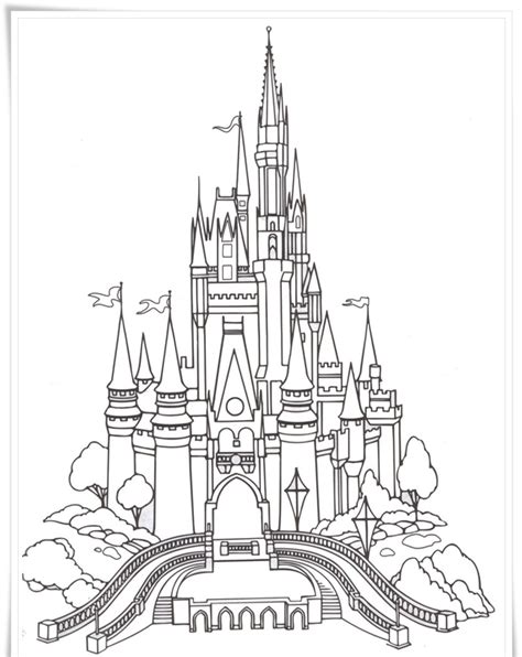 sleeping beauty castle coloring pages  getcoloringscom