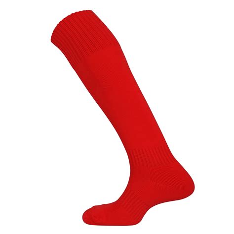 plain red football socks